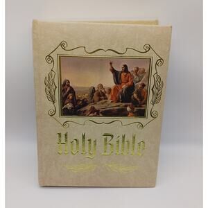 Heirloom Family Holy Bible King James Version Red Letter Edition Vtg Dictionary